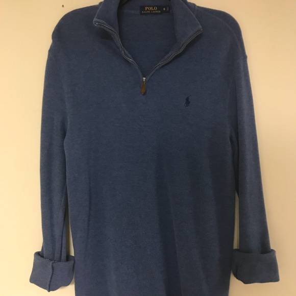 🥣🎽🎣Sexy Blue Ralph Lauren Quarter Zip - Picture 4 of 4